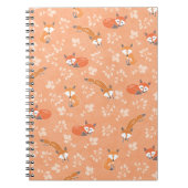 Foxy Floral Pattern Notitieboek (Voorkant)