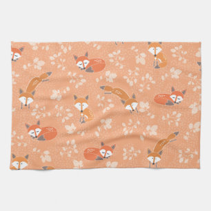Foxy Floral Pattern Theedoek
