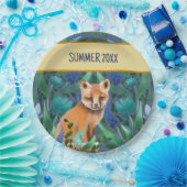 Foxy Floral Summer Papieren Bordje (Feest)