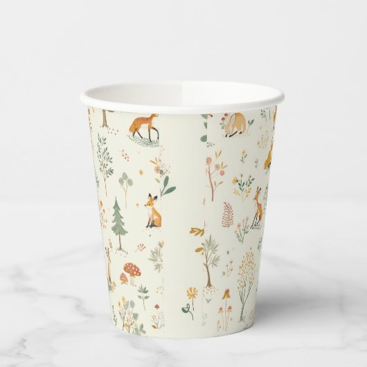 "Foxy Forest Paper Cup" Papieren Bekers (Links)