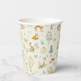 "Foxy Forest Paper Cup" Papieren Bekers