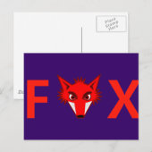 Foxy Fox Briefkaart (Voorkant / Achterkant)