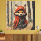 foxy fox de kleine maligne vos canvas afdruk (Insitu (Woonkamer))