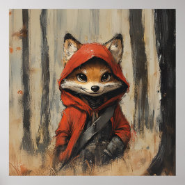 foxy fox de kleine maligne vos poster