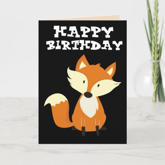 FOXY! FOX HAPPY BIRTHDAY-KAARTEN KAART (Voorkant)