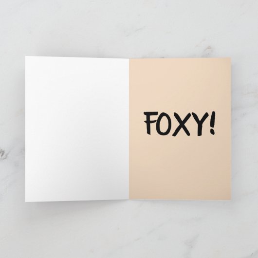 FOXY! FOX HAPPY BIRTHDAY-KAARTEN KAART (Binnen)