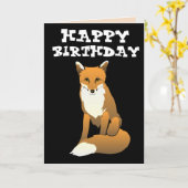 FOXY! FOX HAPPY BIRTHDAY-KAARTEN KAART (Gele Bloem)