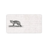  Foxy Fox Illustration - 1800's Foxes Etiket (Voorkant)