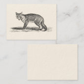  Foxy Fox Illustration - 1800's Foxes Visitekaartje (Voorkant / Achterkant)