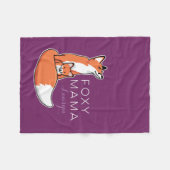 Foxy Fox Mama met Baby, op maat gemaakt Fleece Deken (Voorkant (Horizontaal))
