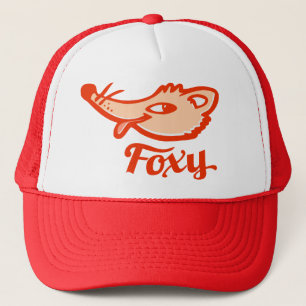 Foxy fox rood sinaasappel logo pet