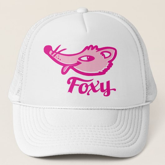 Foxy fox roze logo pet (Voorkant)
