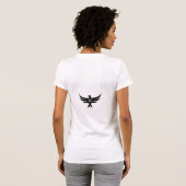 "Foxy Fun: Cartoon Fox White Girl's T-shirt" T-shirt (Achterkant volledig)