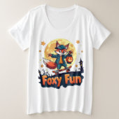 Foxy Fun Halloween Schaats T-shirt (Design voorkant)
