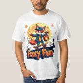Foxy Fun Halloween Schaats T-shirt (Voorkant)