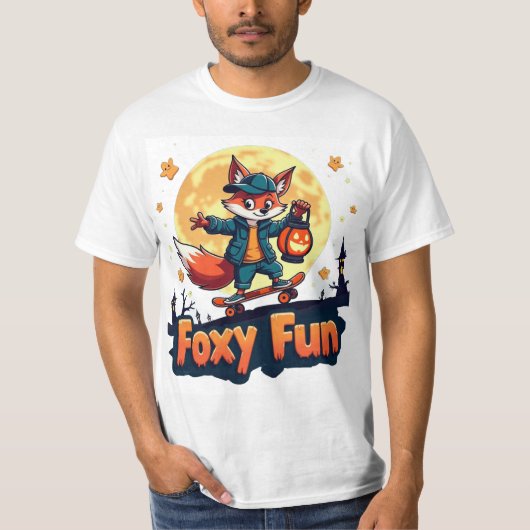 Foxy Fun Halloween Schaats T-shirt (Voorkant)