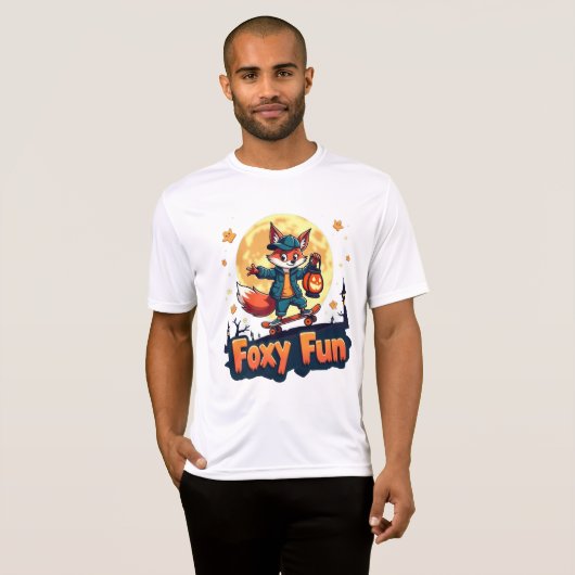 Foxy Fun Halloween Schaats T-shirt (Voorkant volledig)