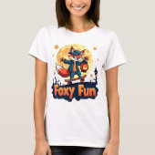 Foxy Fun Halloween Schaats T-shirt (Voorkant)