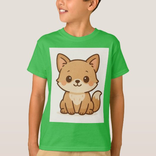 Foxy Fun _Schattige Fox Kinder T-shirt (Voorkant)