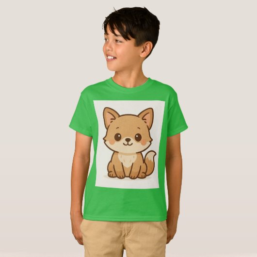 Foxy Fun _Schattige Fox Kinder T-shirt (Voorkant volledig)