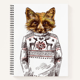 Foxy Geklede Vos Notitieboek