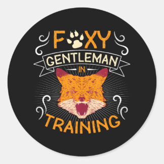 Foxy Gentleman in training voor Fox Lovers Ronde Sticker