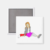 foxy girl magnet (Voorkant / Achterkant)