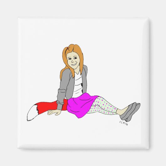 foxy girl magnet (Voorkant)