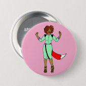 Foxy Girl Ronde Button 7,6 Cm (Voorkant /achterkant)