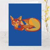 Foxy grafisch ontwerp vakantie briefkaart (Gele Bloem)