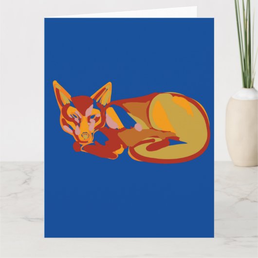 Foxy grafisch ontwerp vakantie briefkaart (Voorkant)