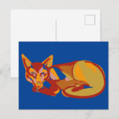 Foxy grafisch ontwerp vakantie briefkaart (Voorkant / Achterkant)
