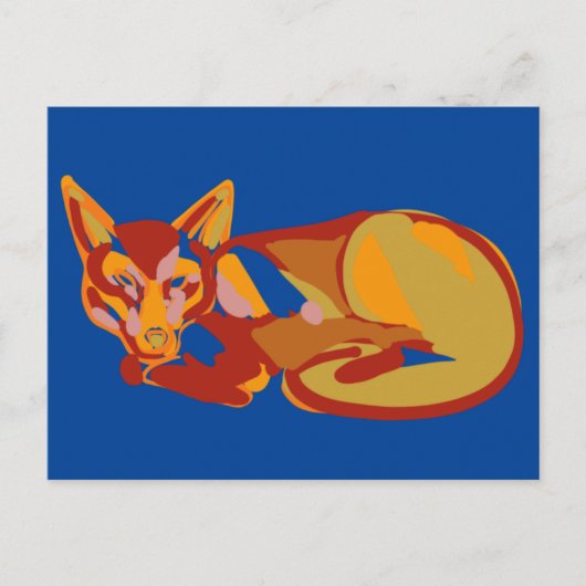 Foxy grafisch ontwerp vakantie briefkaart (Voorkant)
