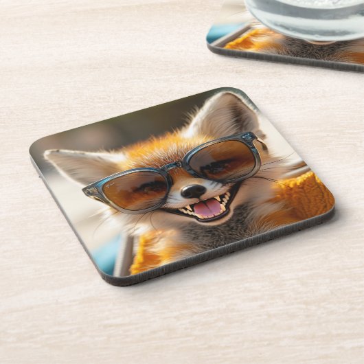 Foxy-Grin Bier Onderzetter (Linkerzijde)