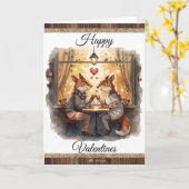 Foxy - Happy Valentines Card Kaart (Gele Bloem)