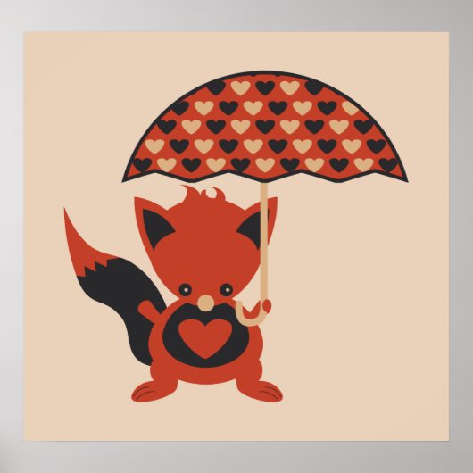 Foxy Hearts Poster (Voorkant)