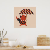 Foxy Hearts Poster (Keuken)
