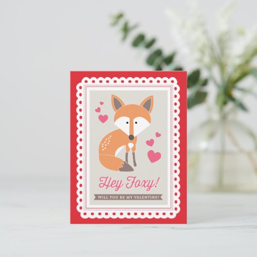 Foxy Hey! door het Briefkaart van Valentijn van (Staand voorkant)