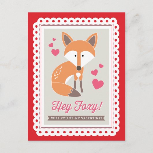 Foxy Hey! door het Briefkaart van Valentijn van (Voorkant)