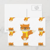 Foxy Hipster Briefkaart (Voorkant / Achterkant)