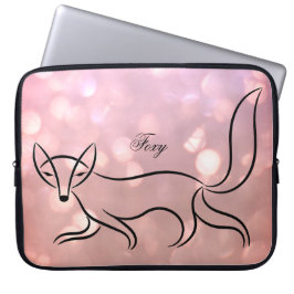 'Foxy'-hoesje voor laptop. Laptop Sleeve