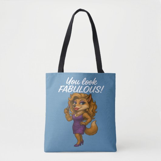 Foxy in het Paars Tote Bag (Voorkant)