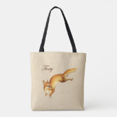 "Foxy" -  Japanse schets van een vos Tote Bag (Achterkant)