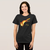 Foxy -  Japanse schets van een vos Tri-Blend Shirt (Voorkant volledig)