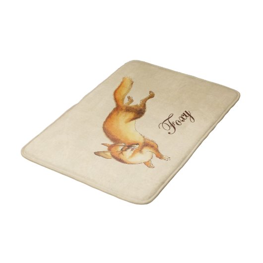 "Foxy" — Japanse schets van vossen Badmat (Gekanteld)