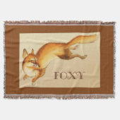 "Foxy" —  Japanse schets van vossen Deken (Voorkant)