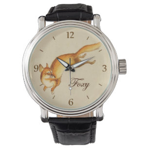 "Foxy" — Japanse schets van vossen Horloge