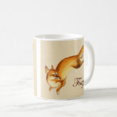 "Foxy" —  Japanse schets van vossen Koffiemok (Voorkant rechts)