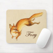 "Foxy" — Japanse schets van vossen Muismat (Met muis)
