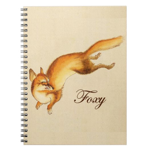 "Foxy" — Japanse schets van vossen Notitieboek (Voorkant)